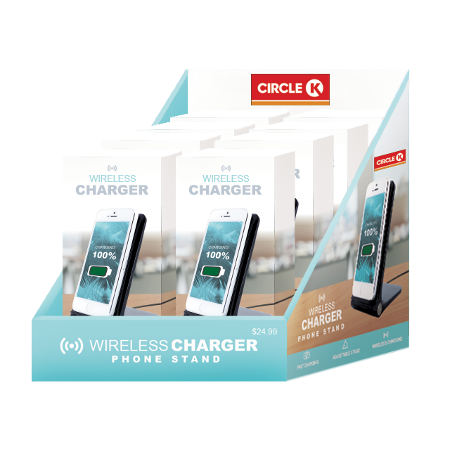 Wireless charger display mock circleK Badges